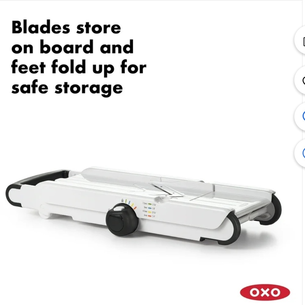 OXO SoftWorks V-Blade Mandoline Slicer NEW kitchen Gadget Adjustable size & cut - Picture 3 of 15